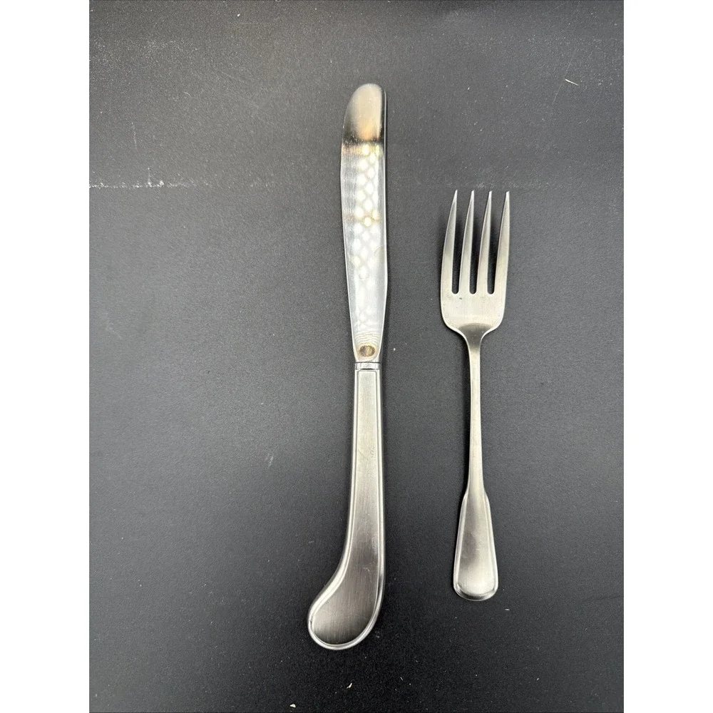 Oneida Stainless Dinner Knife Salad Fork Yorktowne SSS Flatware Traditional
